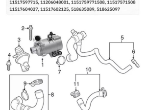 Electric BMW F30 Water Pump Square Plug – 11517604027