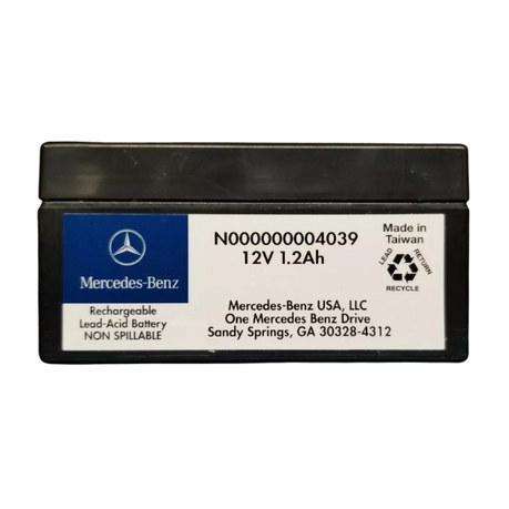 Mercedes 07-23 Secondary Auxiliary Battery 1.2AH - Part No. 000000004039 - Image 2