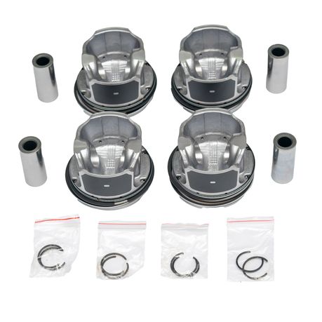 A2820300700 4X Pistons & Rings Set Compatible with Mercedes-Benz