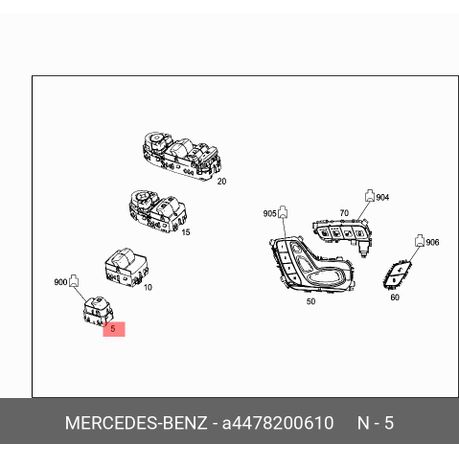 Power Window Switch Compatible With Mercedes-Benz Vito - Image 3